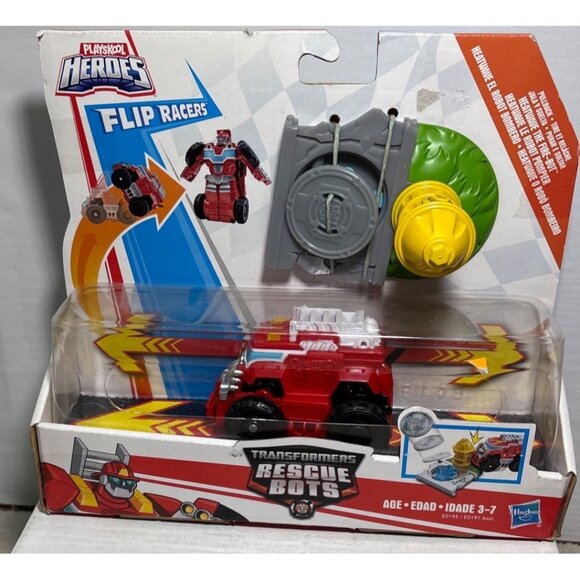Playskool Heroes Transformers Rescue Bots Flip Racers 2 Sets + 2 Fire Trucks - Picture 2 of 9